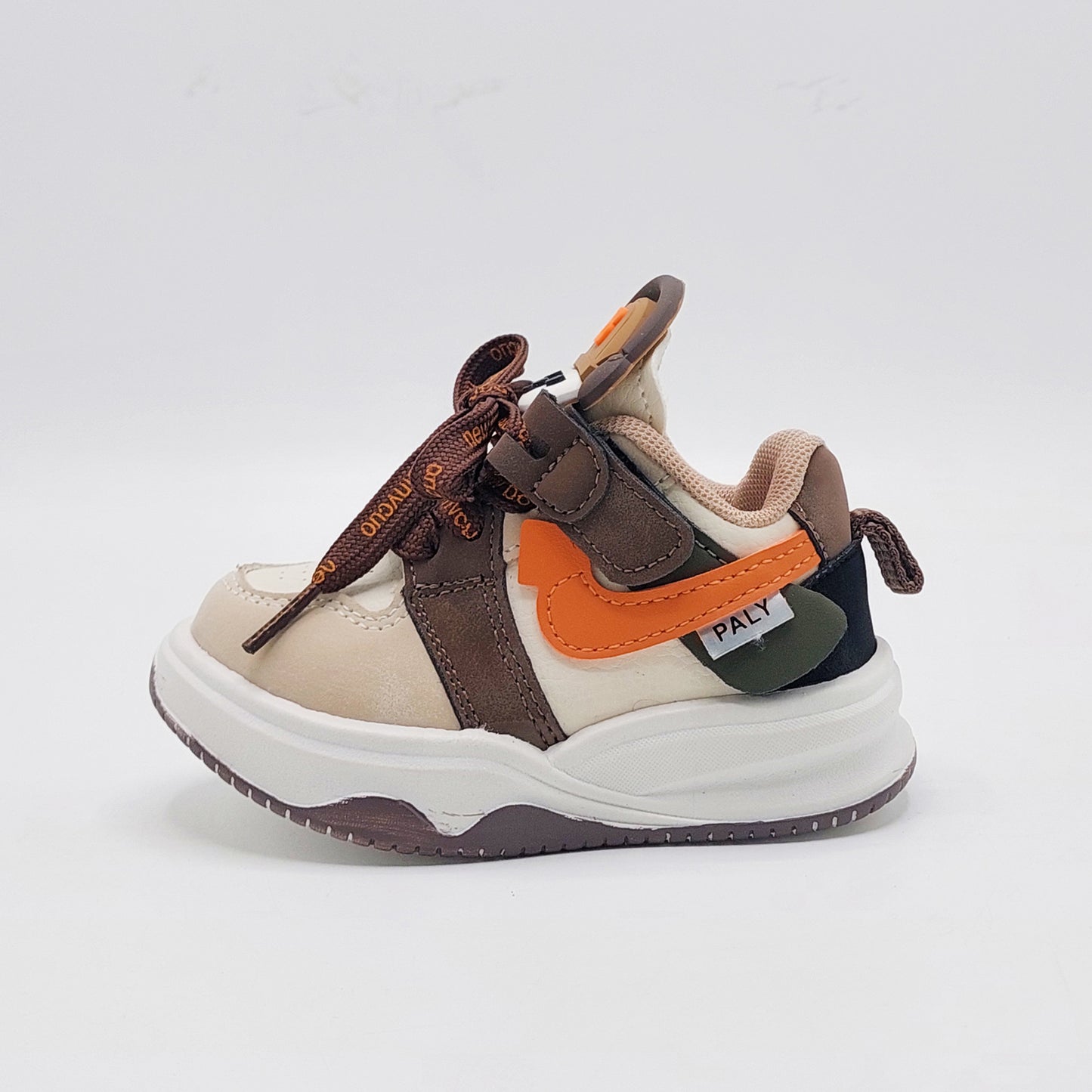 Cute Design Soft Sole Trendy Look Sneakers for Kids - 603M12 (Brown)