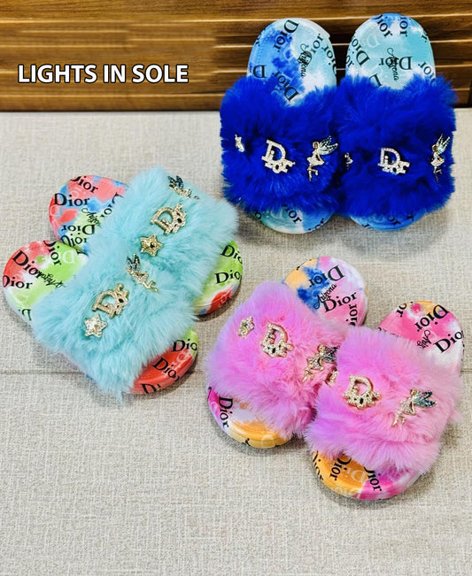 Beautiful Design Girls Slippers with Lights in Sole Slippers - BA5