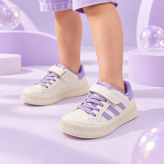 Premium Quality Trendy Look Sneakers for Kids - C01 (Purple)