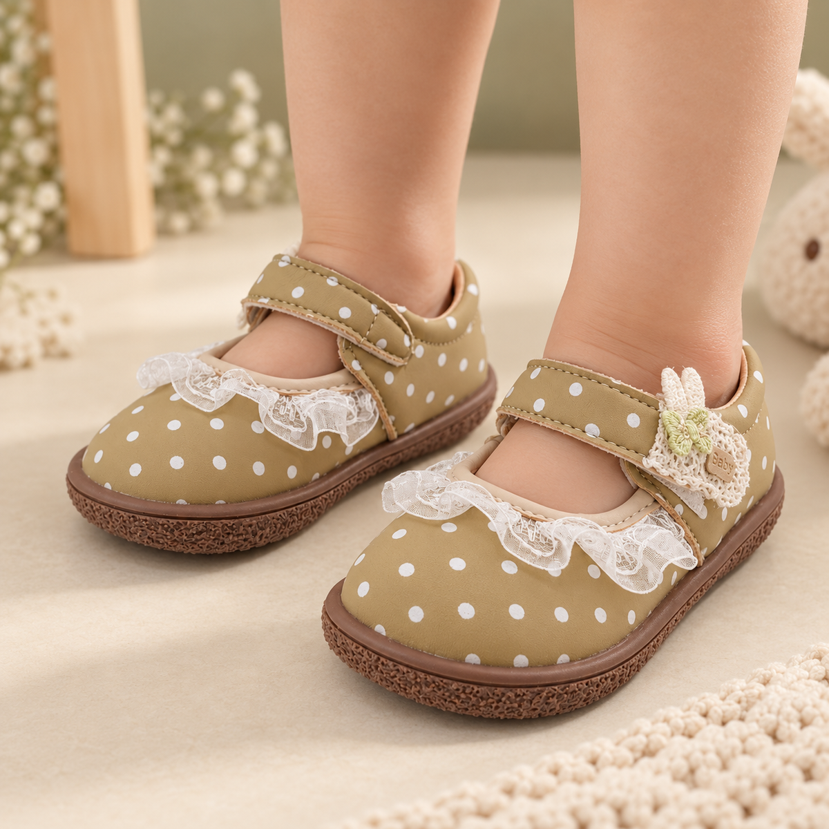 Soft Sole Shoe for Kids Girls - QP02 (Green)