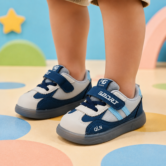 Light in Sole Soft Sole Shoes For Kids - BT751 (Gray)