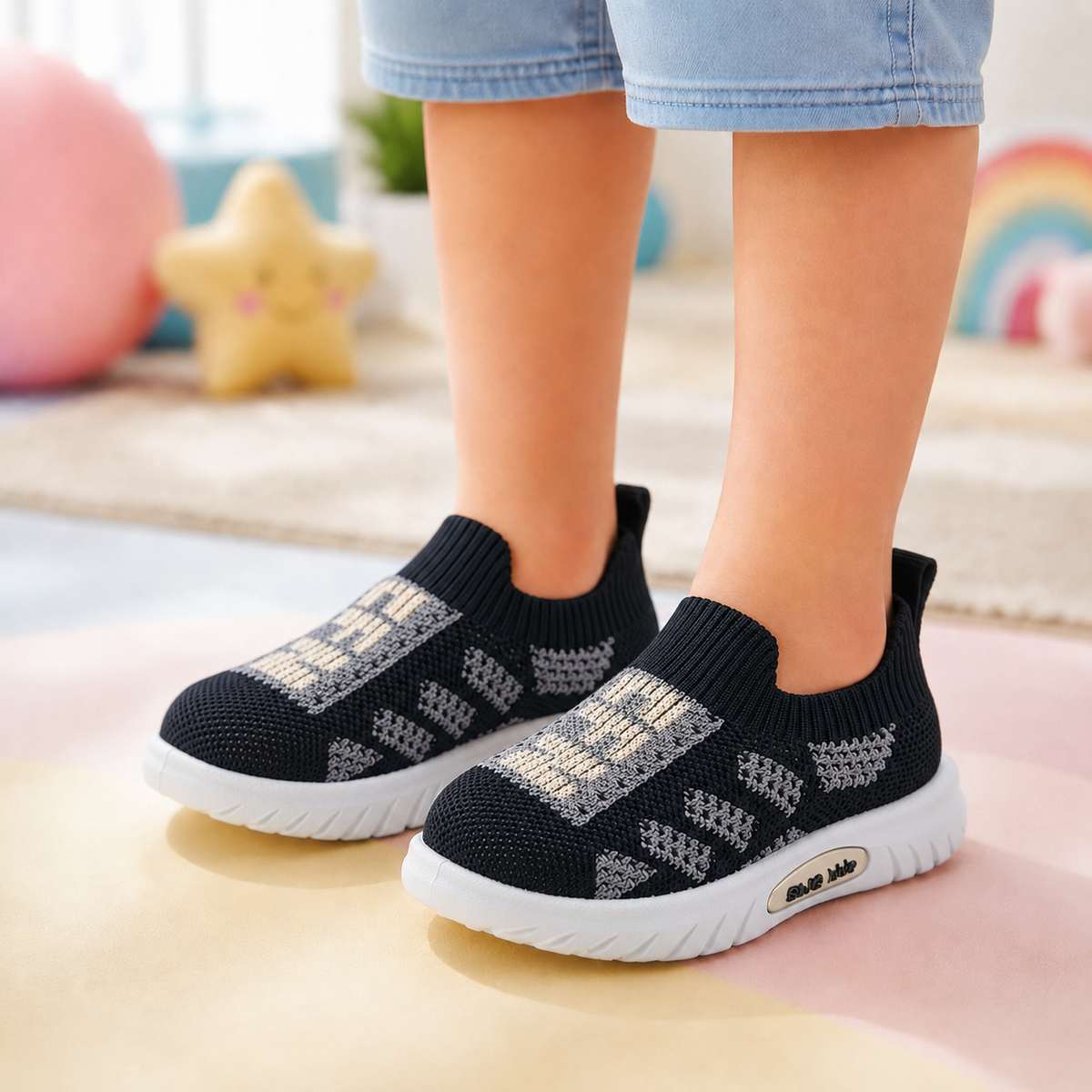 Infant's Easy to Wear Soft Sole Shoes - FSD08 (Black)