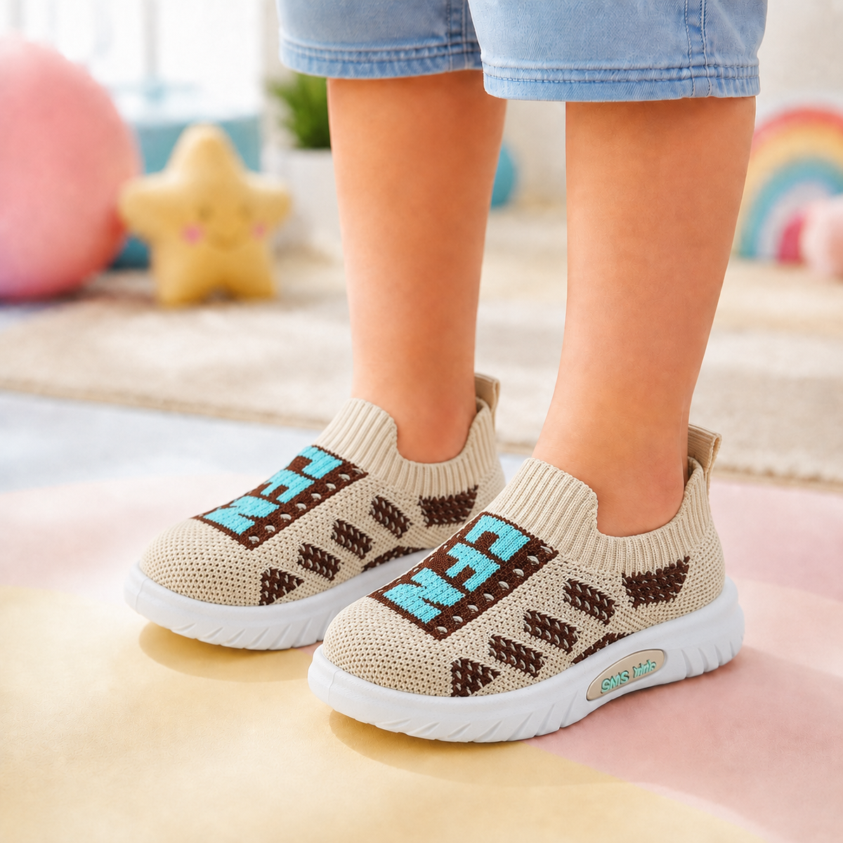 Infant's Easy to Wear Soft Sole Shoes - FSD08 (Beige)
