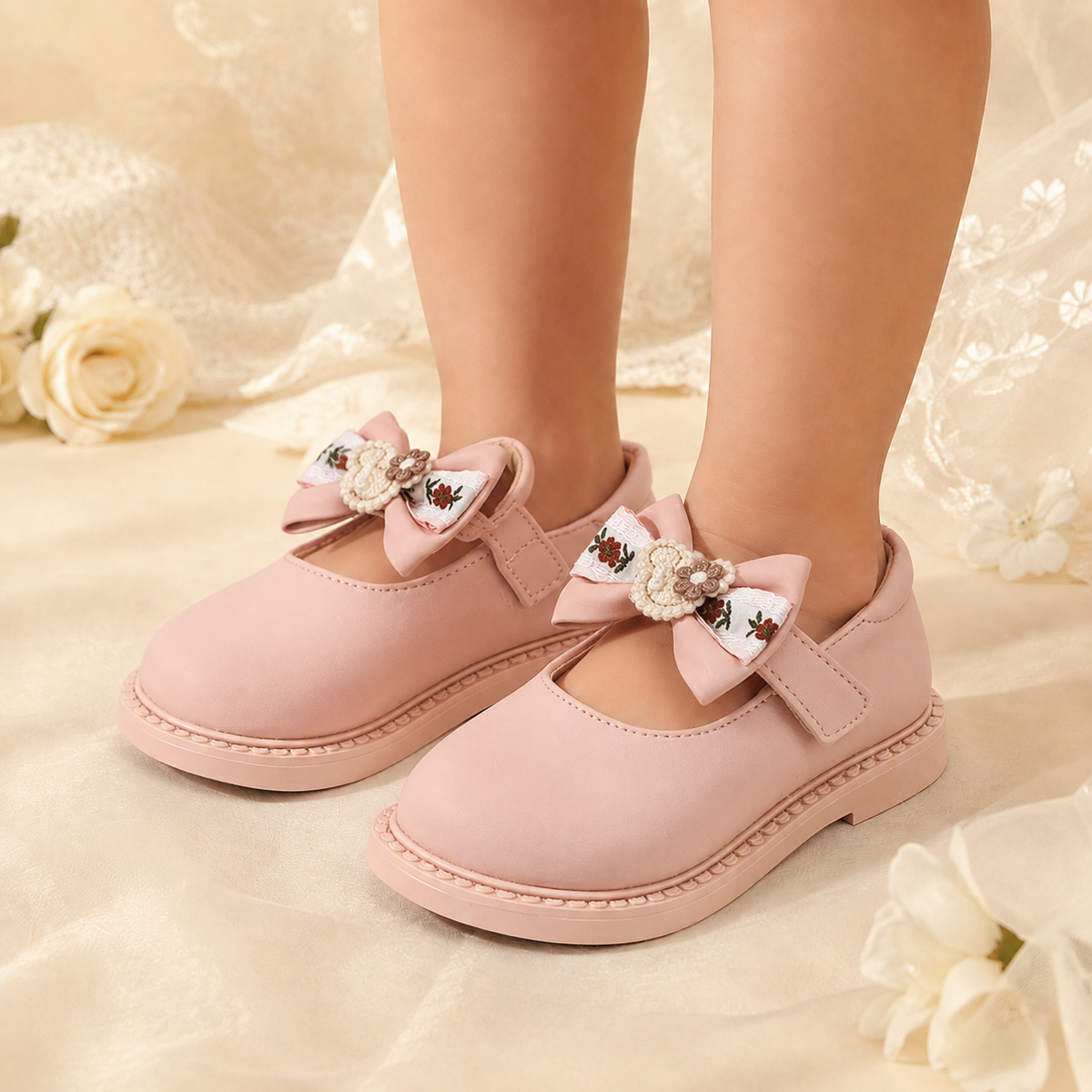 Kids Soft Sole Fancy Pumps - TZ101 (Pink)