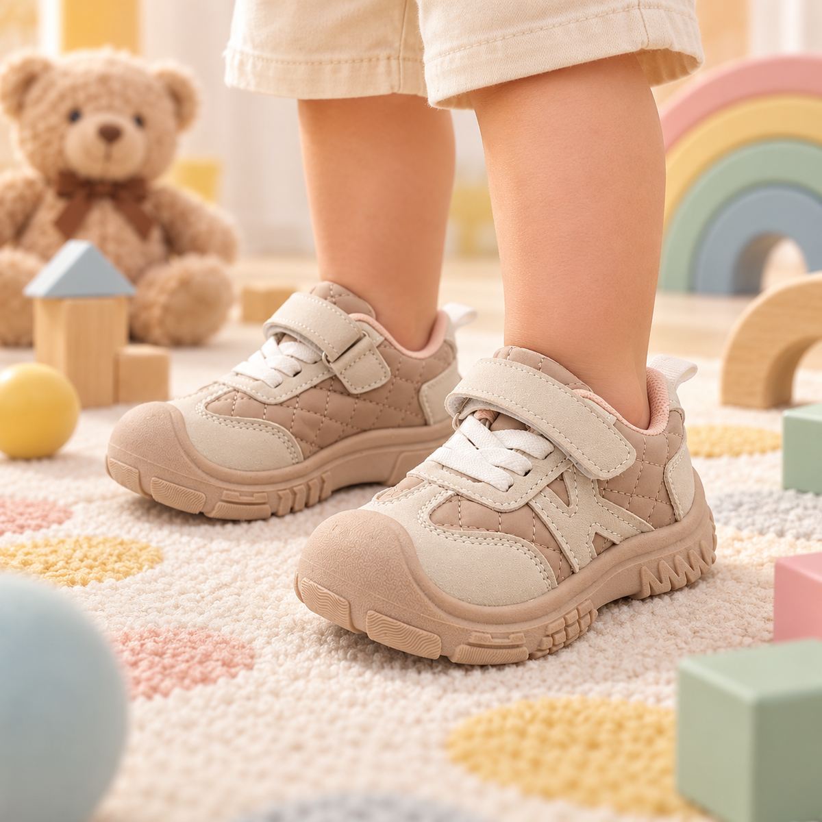 Trendy Looking Sneakers for Boys - BSA1 (Beige)