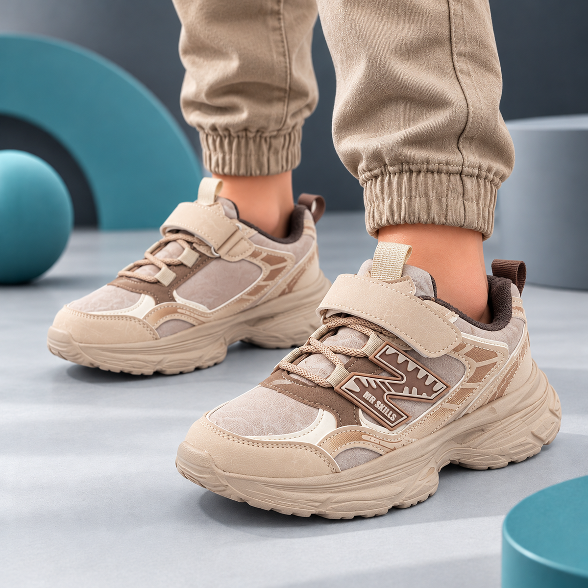 Premium Quality Trendy Look Sneakers for Kids - 92808 (Brown)