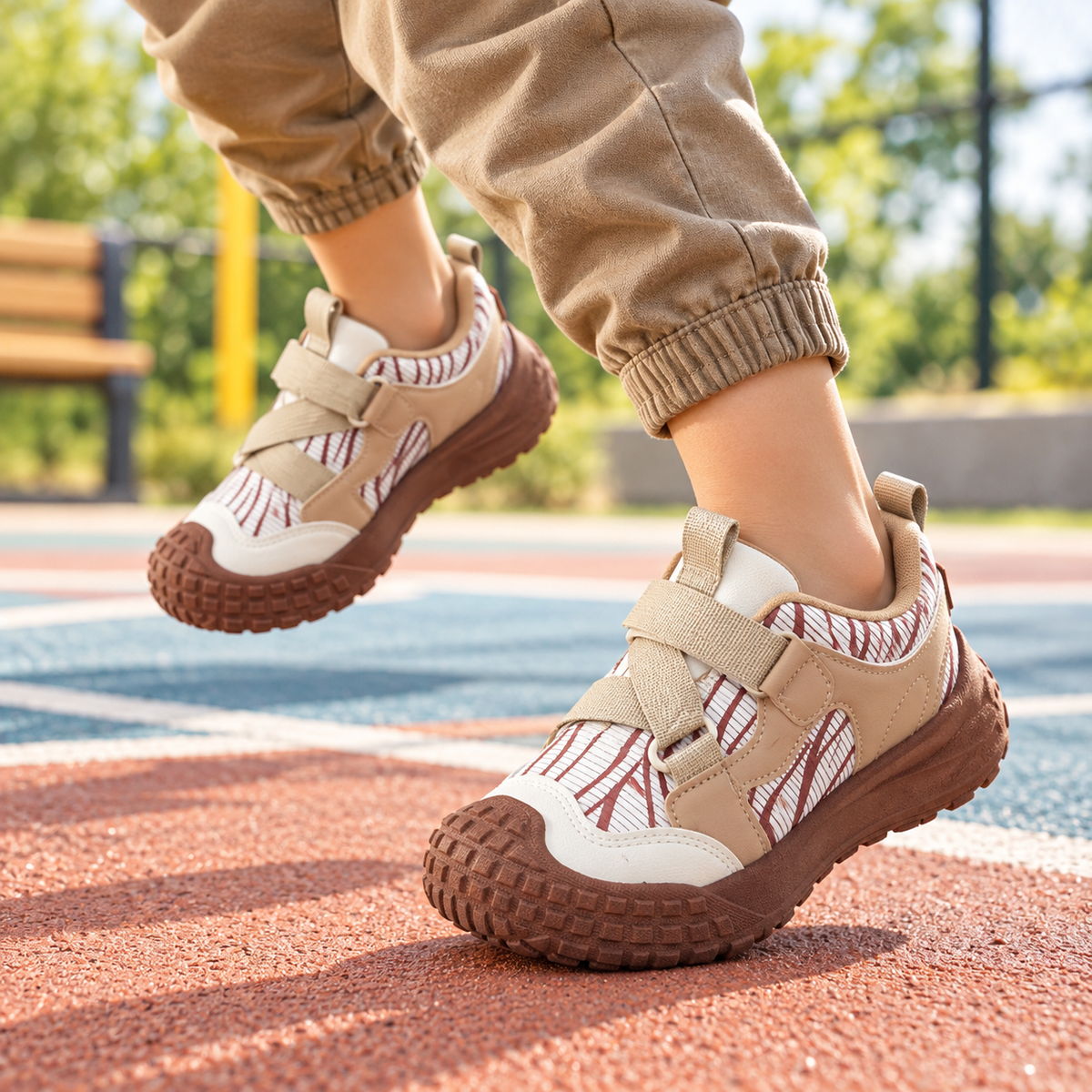 Premium Quality Sporty Look Sneakers for Kids - BMW0213 (Khaki)