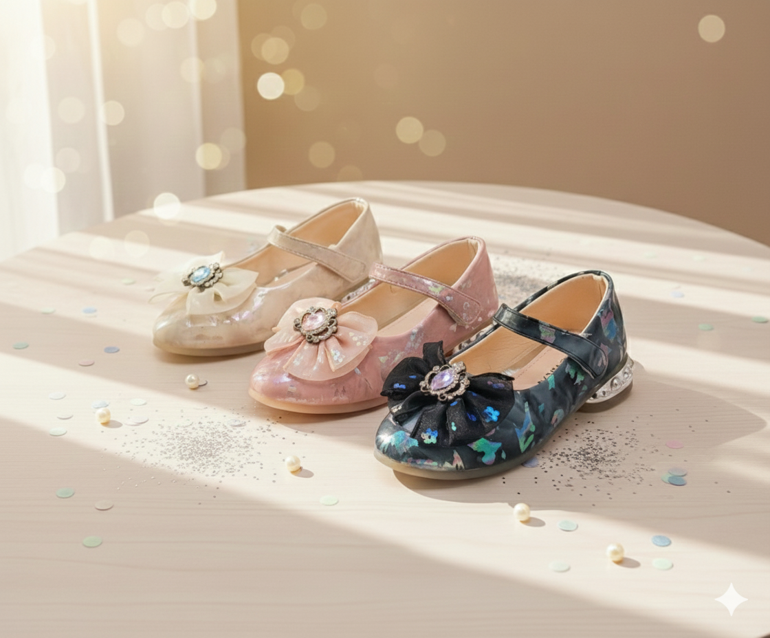 Beautiful Design Printed Pumps for Kids Girls - DJK52