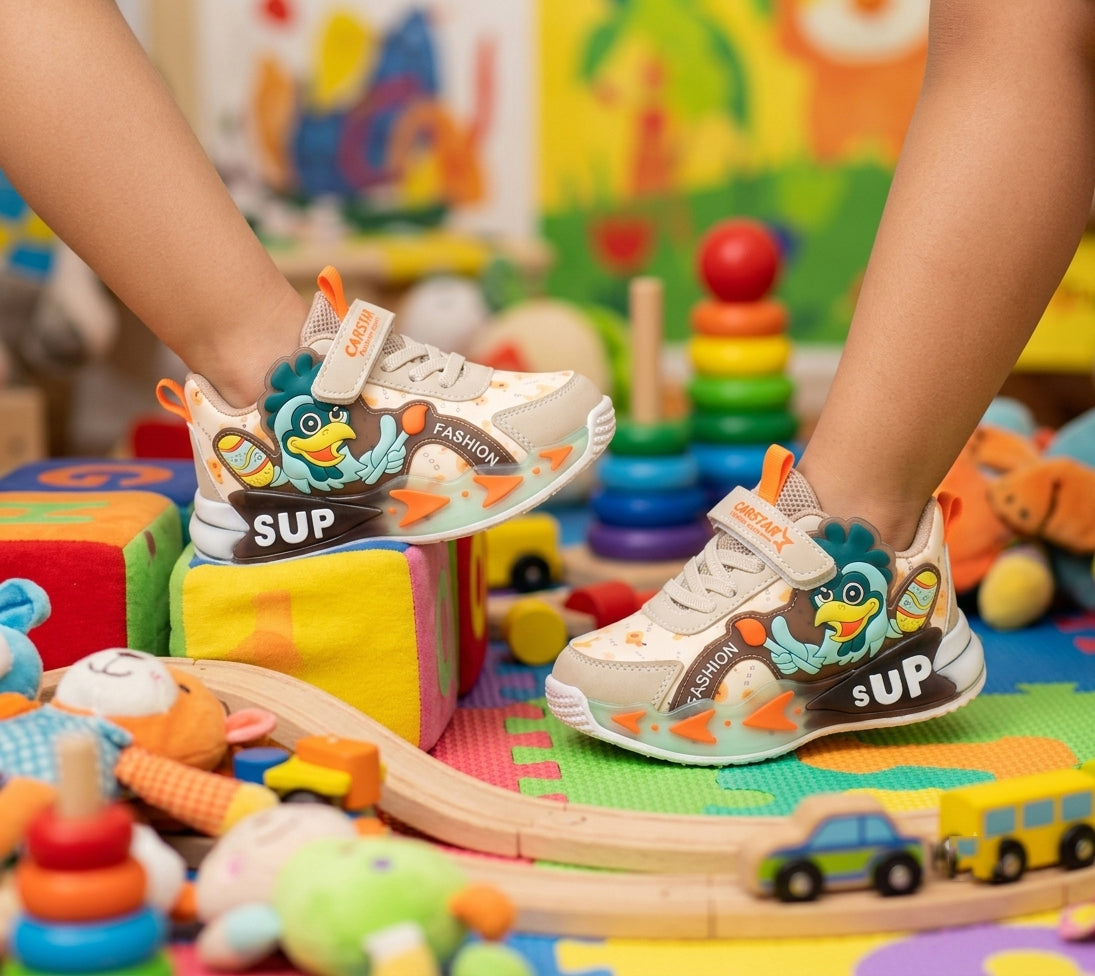 Lights in Sole Cute Design Soft Sneakers for Kids - SB11