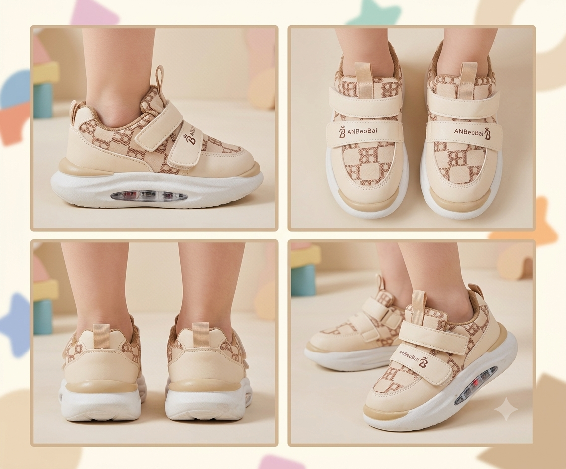 Trendy Look Comfortable Sneaker's For Kid's Boy's And Girl's - BMW0330 (Beige)
