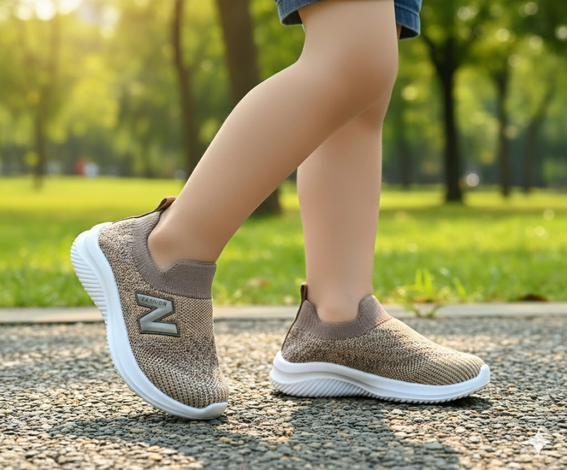 Easy-to-Wear Soft Comfortable Mesh Skechers for Kids - B126