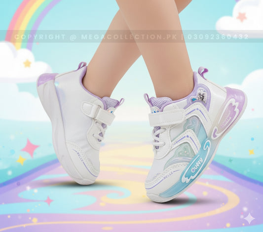 Premium Quality Soft Sole Fancy Design Sneakers for Kids girls - UM04