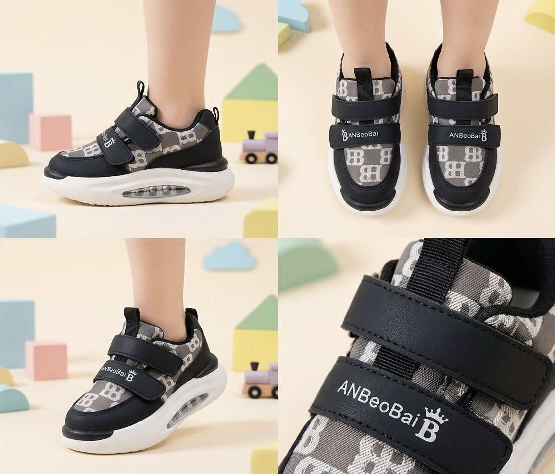 Trendy Look Comfortable Sneaker's For Kid's Boy's And Girl's - BMW0330 (Black)
