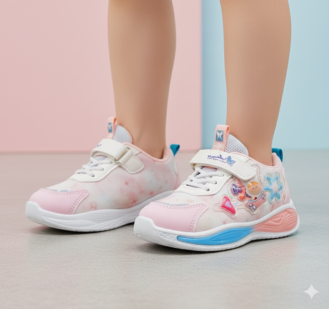 Touch Lights Cute Doll Design Sneakers for Kids - 808