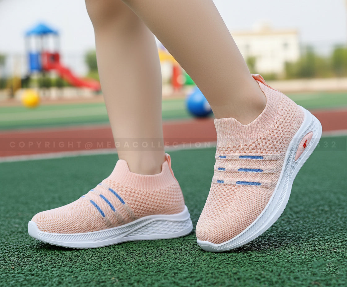 Easy To Wear Soft Comfortable Skechers for Kids - FMX06 (Pink)