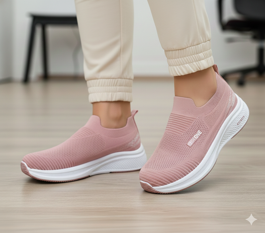 Premium Quality Soft Comfortable Sketchers Shoes for Men & Women - B196 (Pink)