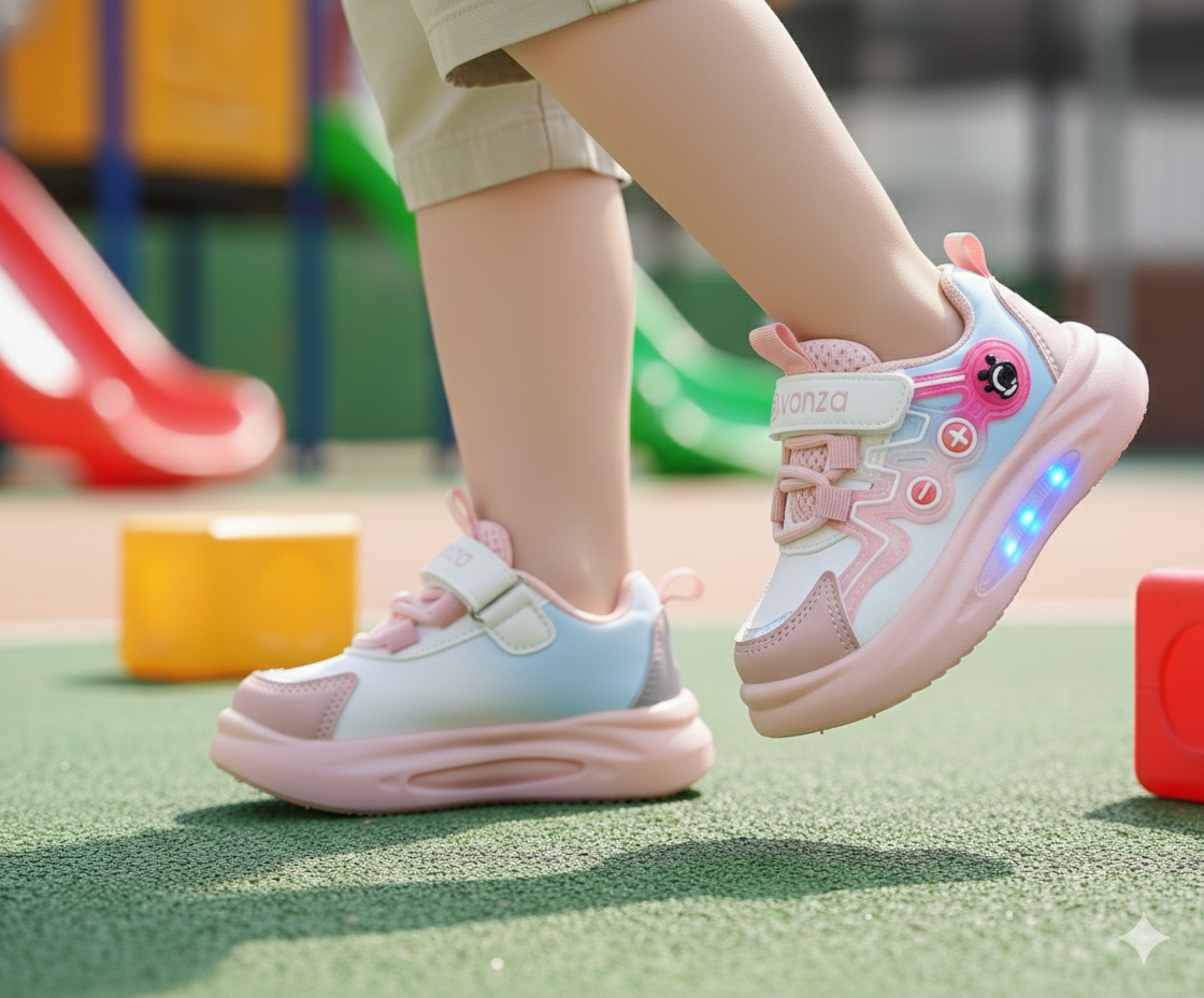 Lights in Sole Trendy Look Sporty Sneakers for Kids - YOKO20
