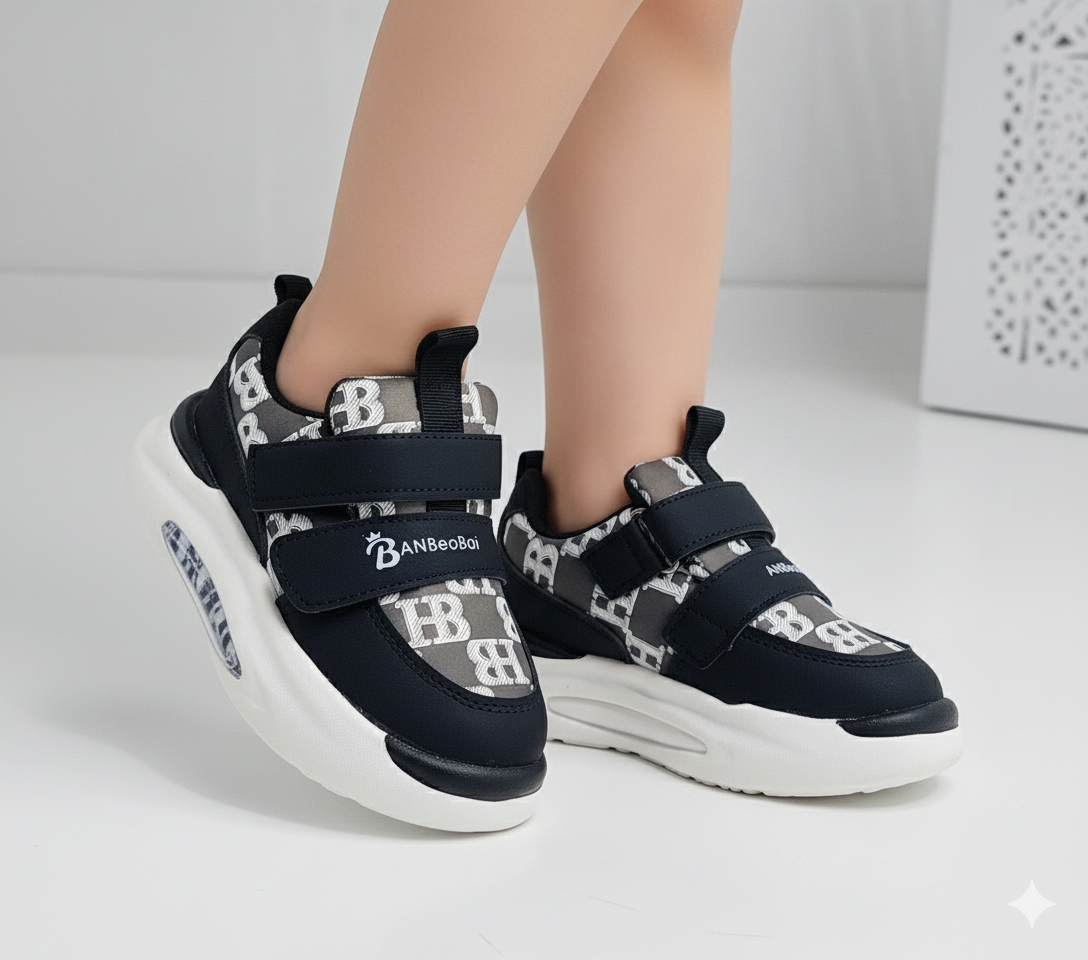 Trendy Look Comfortable Sneaker's For Kid's Boy's And Girl's - BMW0330 (Black)