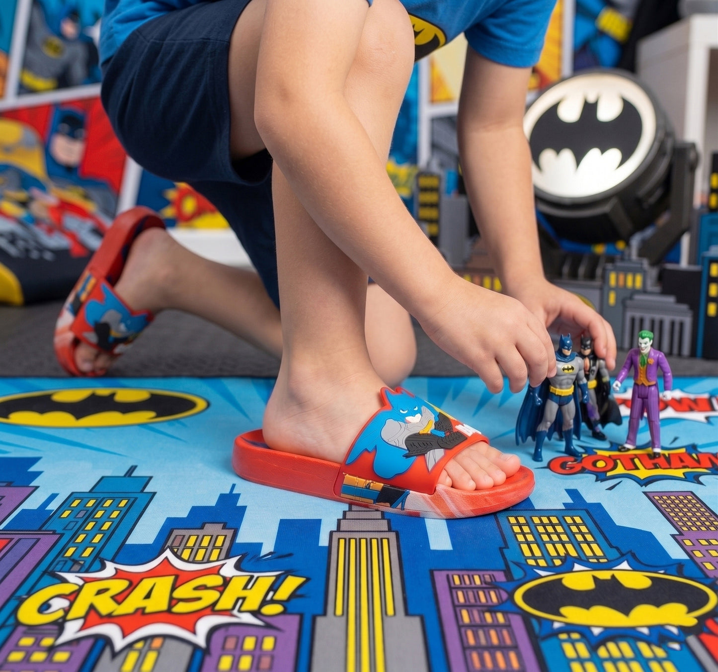 Batman Theme Non Slip Summer Slipper for Kids Boys - ARS5