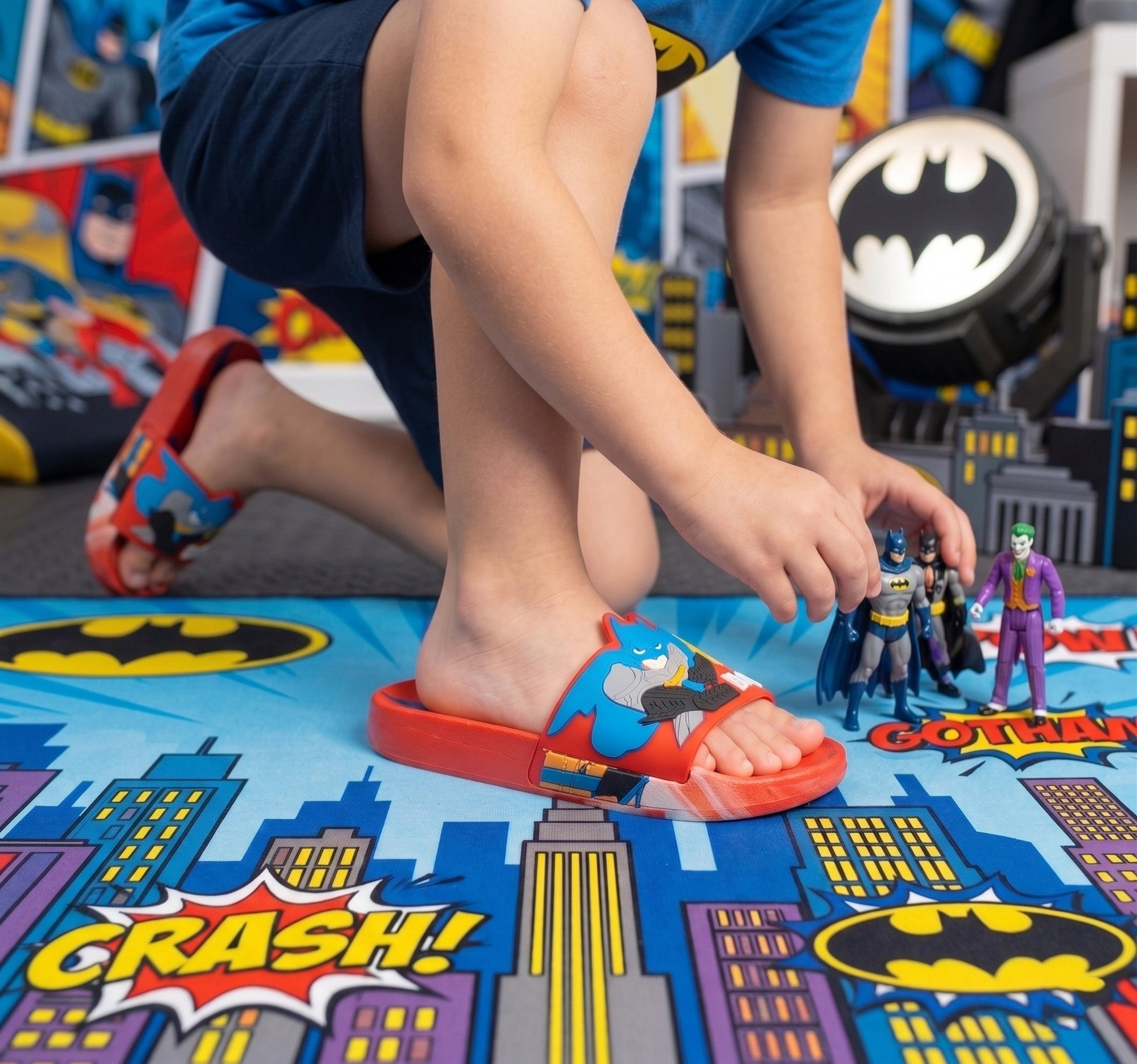 Batman Theme Non Slip Summer Slipper for Kids Boys - ARS5