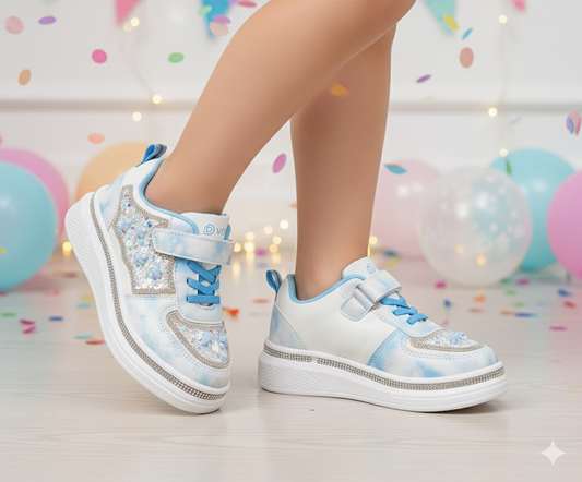 Beautiful Design Fancy Look Sneakers for Kids Girls - 901F