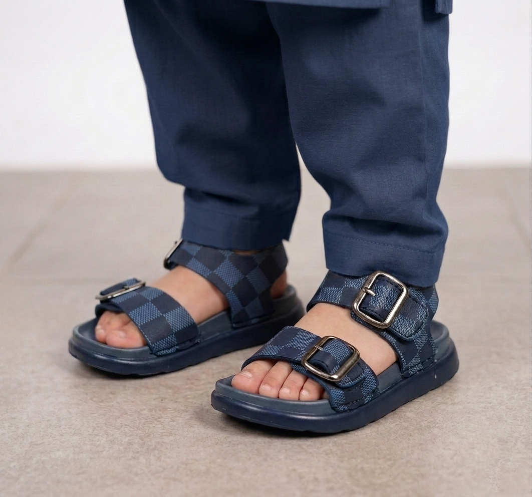 Clip Design Sandals for Boys - FA102 - (Navy)