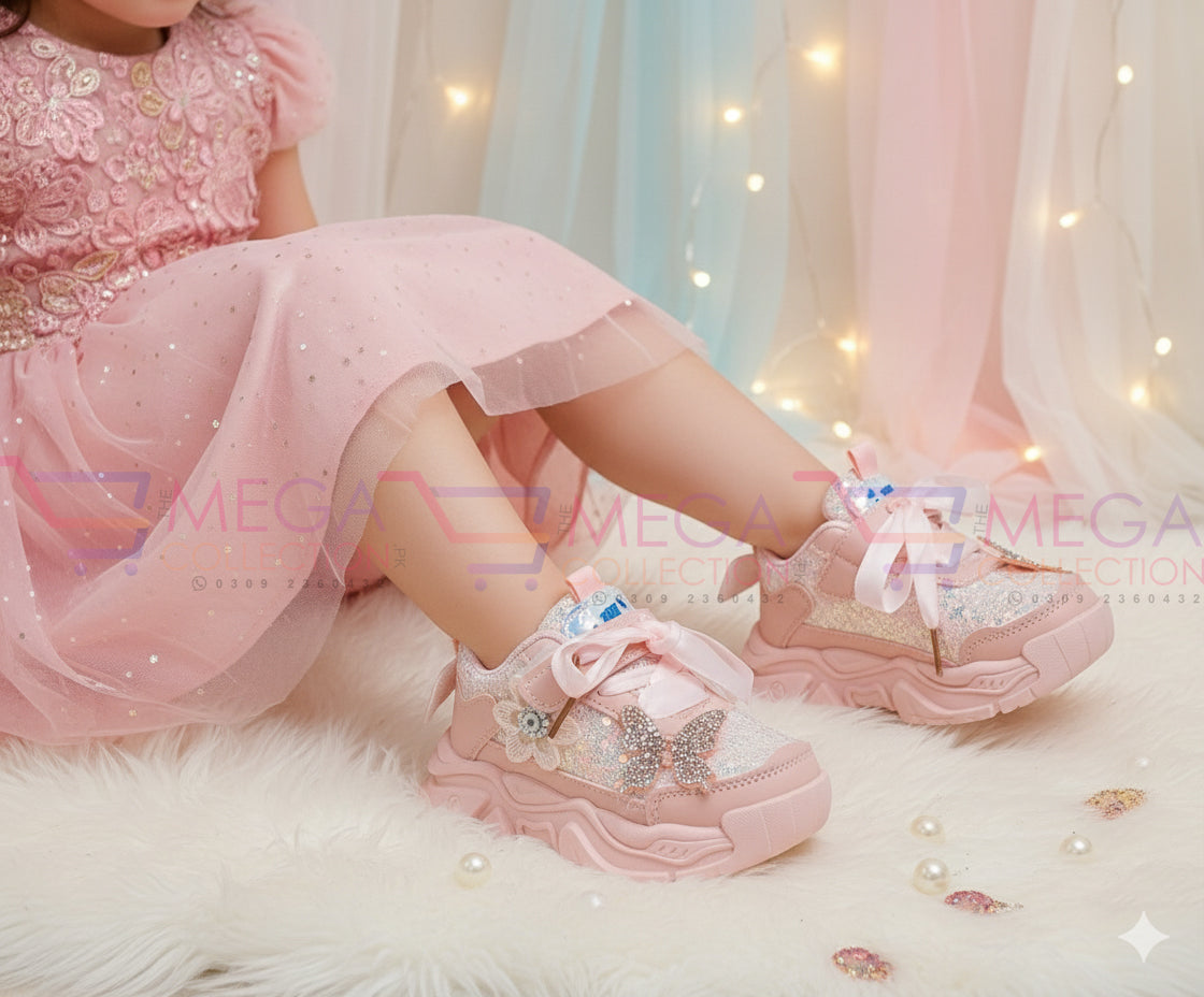 Beautiful Design Soft Sole Fancy Look Sneakers for Kids - BD5