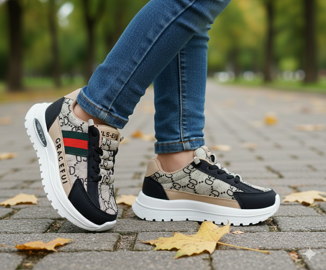 Premium Quality Trendy Look Sneakers for Kids - MFT06 (Black)