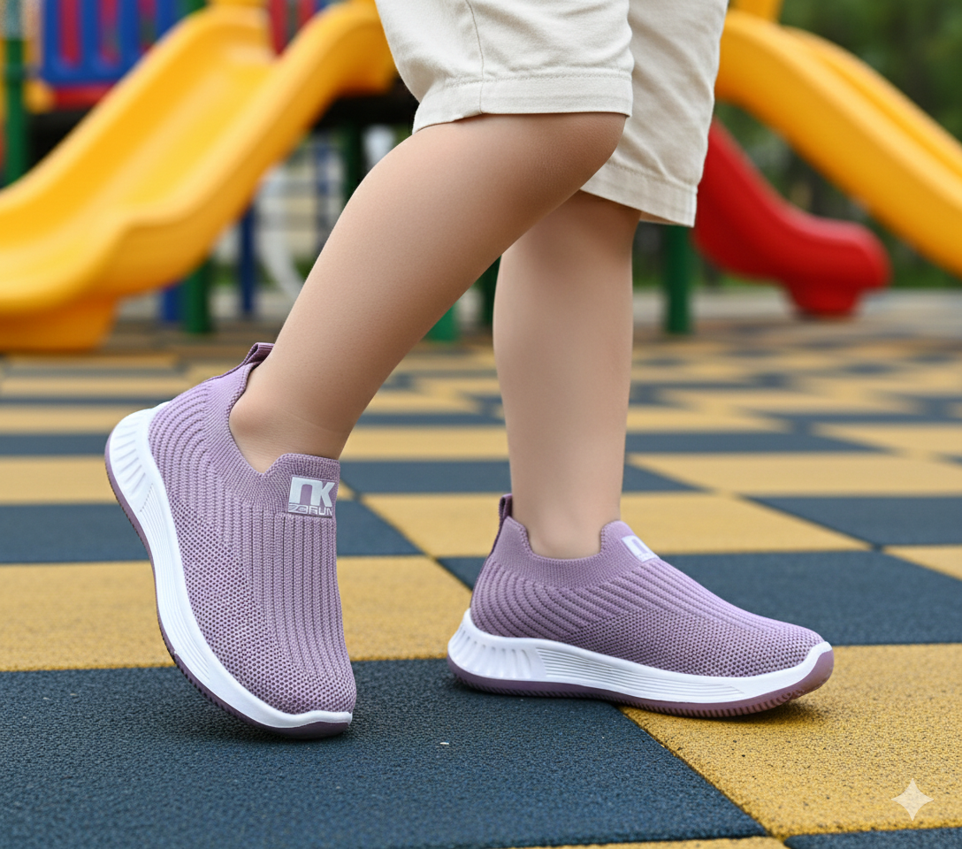 Easy to Wear Soft Comfortable Sketchers for Kids - 715 (Purple)