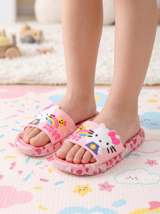 Cute Kitty Theme Non Slip Summer Slipper for Kids Girls - ARS3