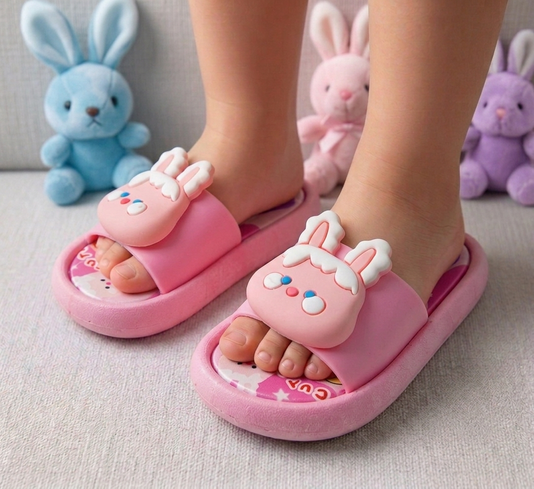 Bunny Theme Slippers for Girls - BCJ105 (Pink)