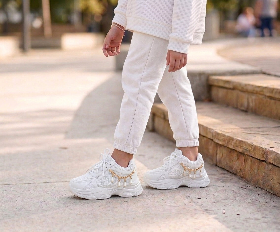 Trendy Looking Shoes for Girls - KK11 (White)