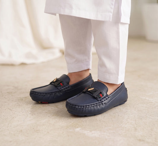 Premium Quality Classical Loafers for Kids - A6 (Blue)