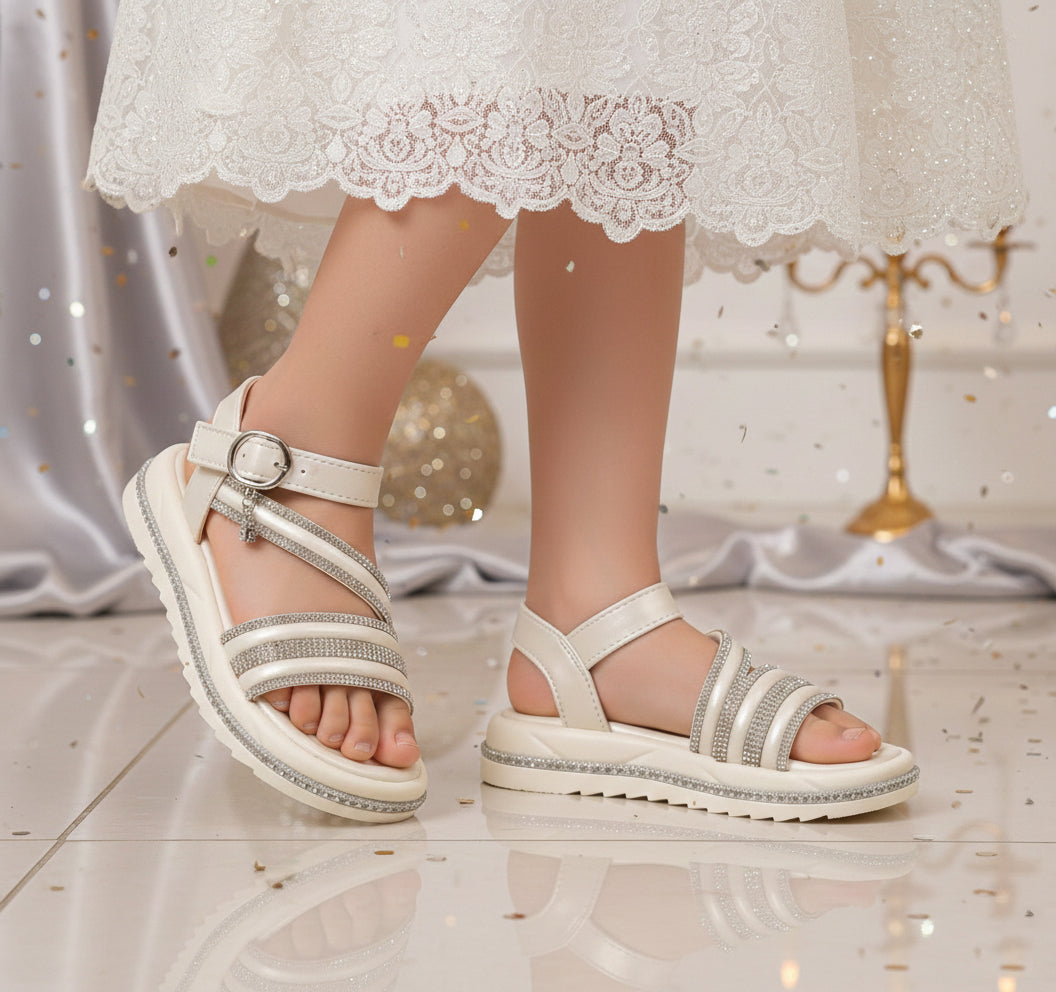 Soft Sole Light Weight Beautiful Design Sandals For Kid's Girl's  - TG611