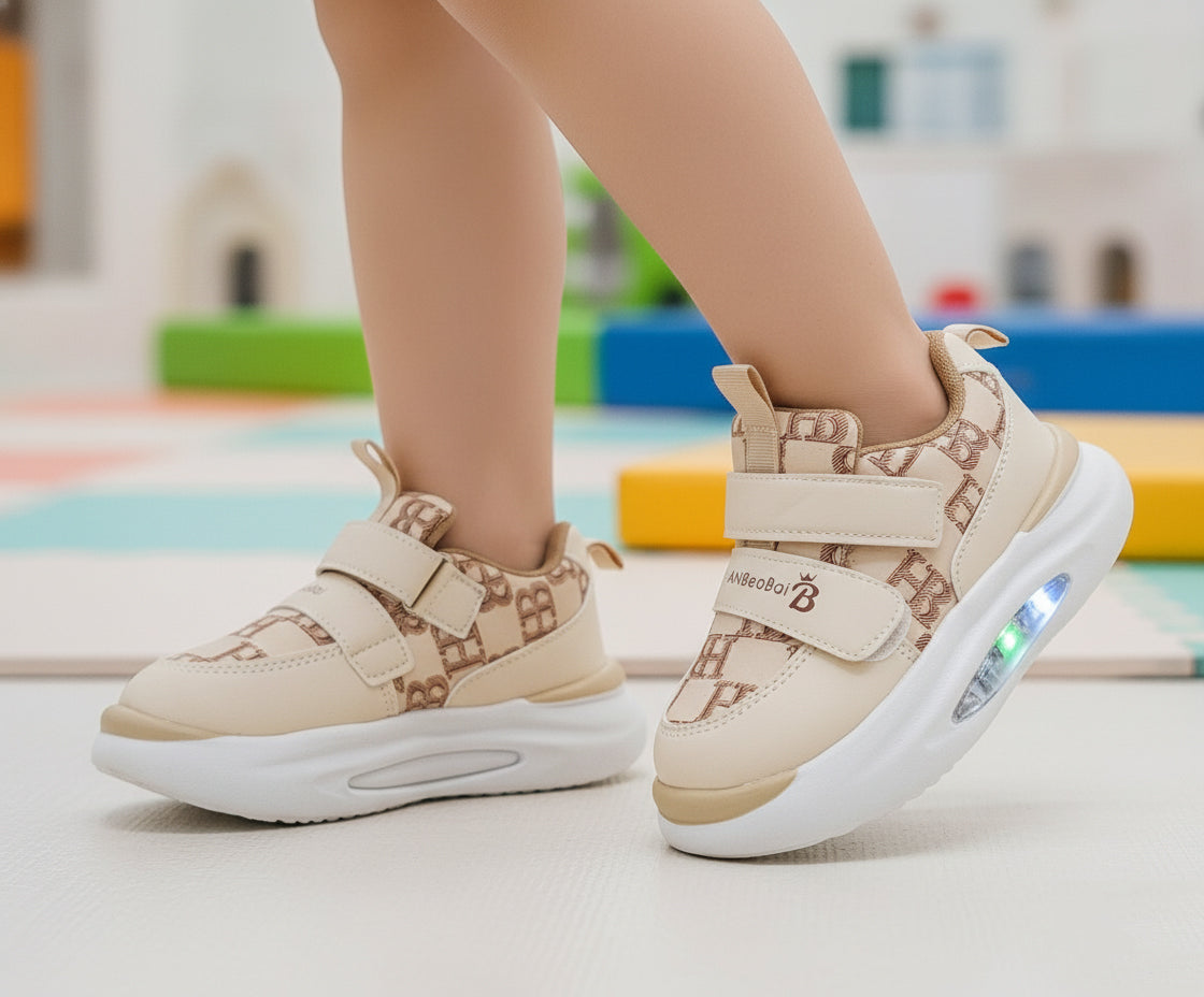 Trendy Look Comfortable Sneaker's For Kid's Boy's And Girl's - BMW0330 (Beige)