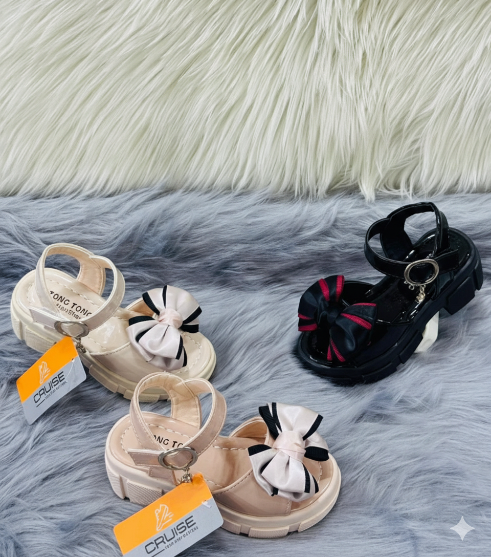 Fancy Bow Design Sandals for Kids Girls - 801-4