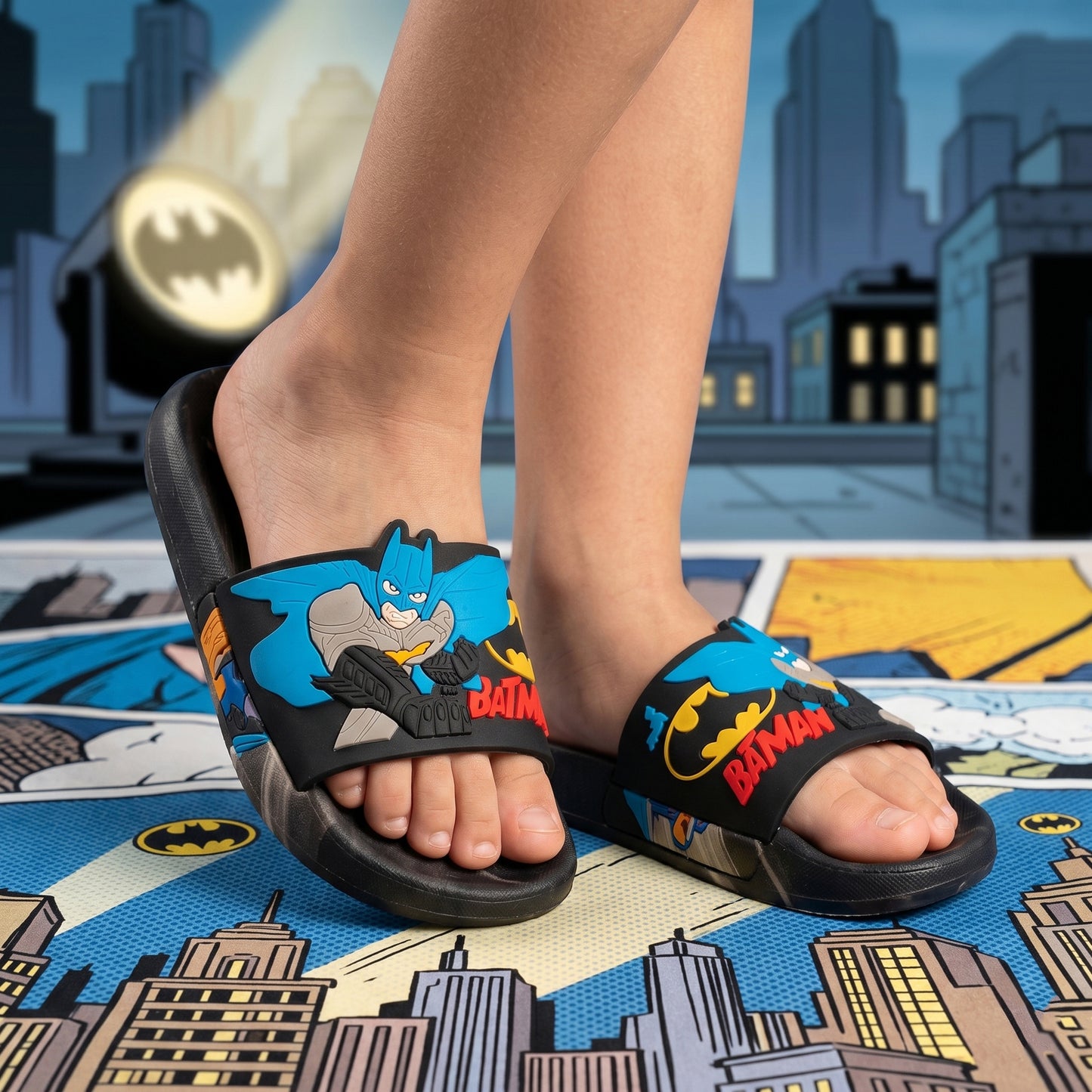 Batman Theme Non Slip Summer Slipper for Kids Boys - ARS5