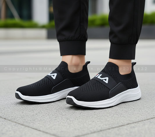Premium Quality Soft Comfortable Sketchers Shoes for Men & Women - B153 (Black)