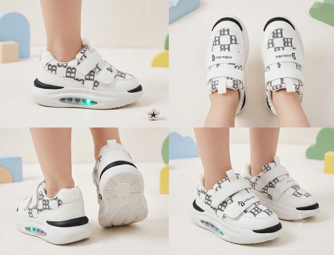 Trendy Look Comfortable Sneaker's For Kid's Boy's And Girl's - BMW0330 (White)