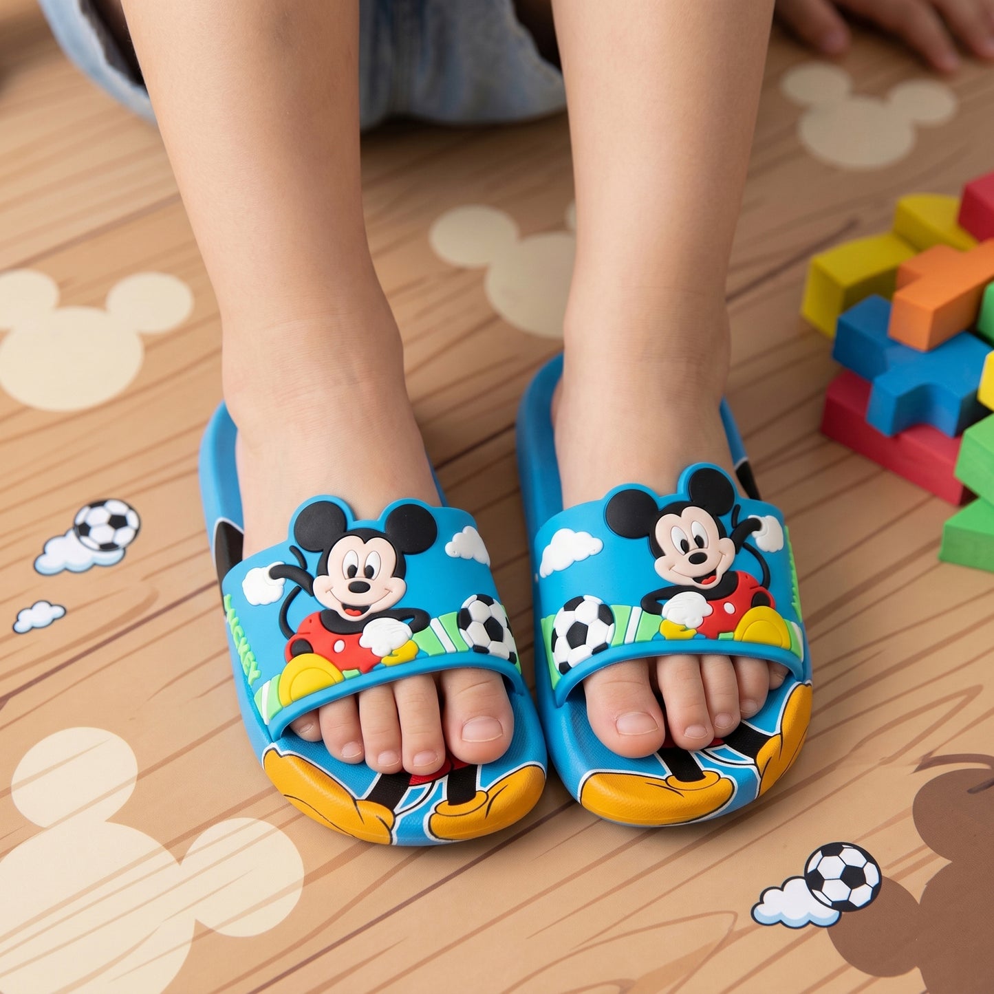 Disney Mickey Theme Non Slip Summer Slipper for Kids Boys and Girls - ARS3
