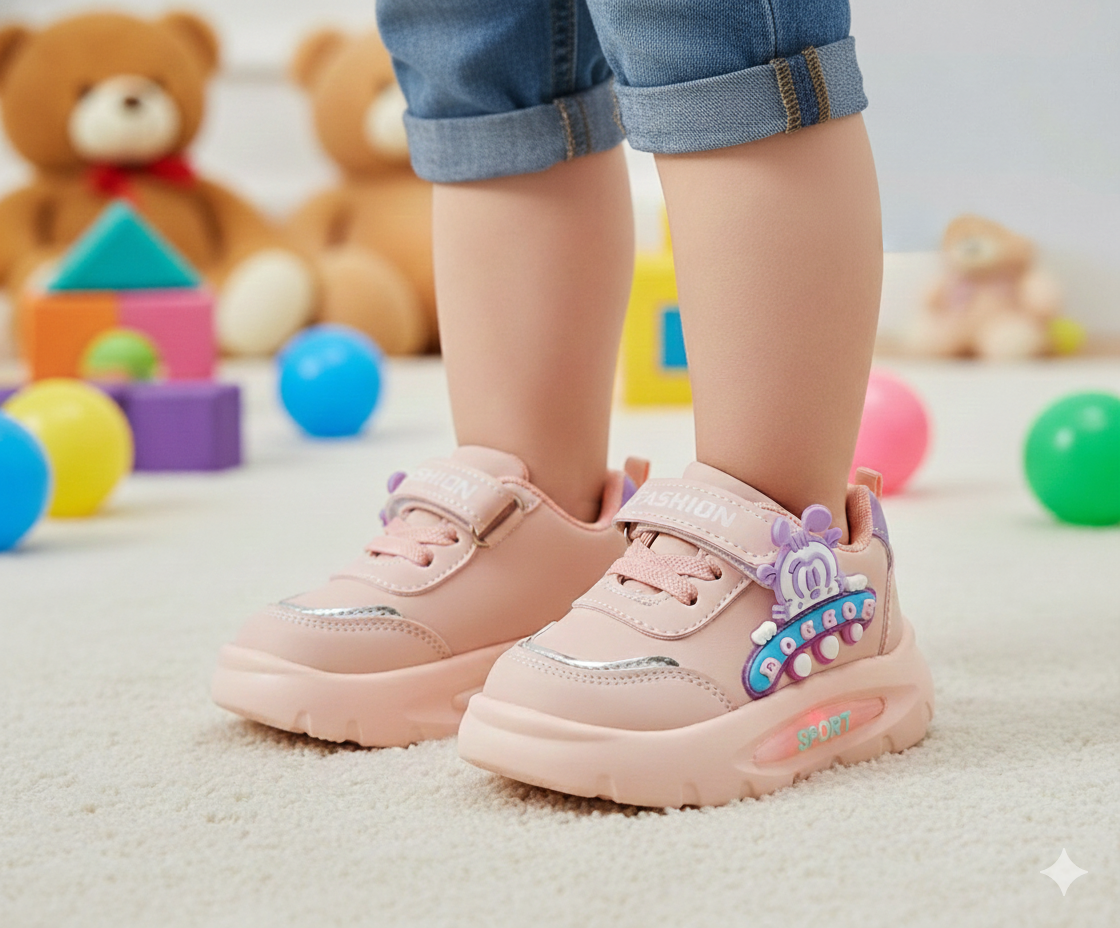 Lights in Sole Cute Design Shoes for Kids - FK-109
