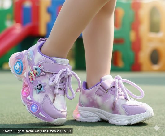 Light in Sole Trendy Look Sneakers for Kids - YB663 (Purple)