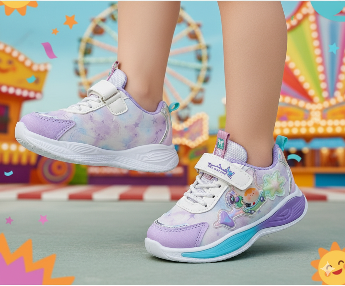 Touch Lights Cute Doll Design Sneakers for Kids - 808