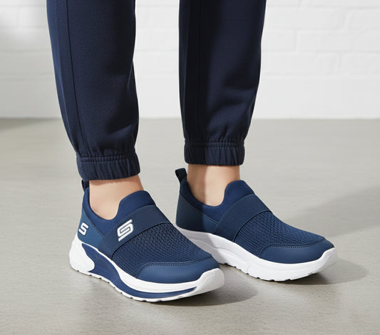 Premium Quality Soft Comfortable Sketchers Shoes for Men & Women - MSR4 (Navy)