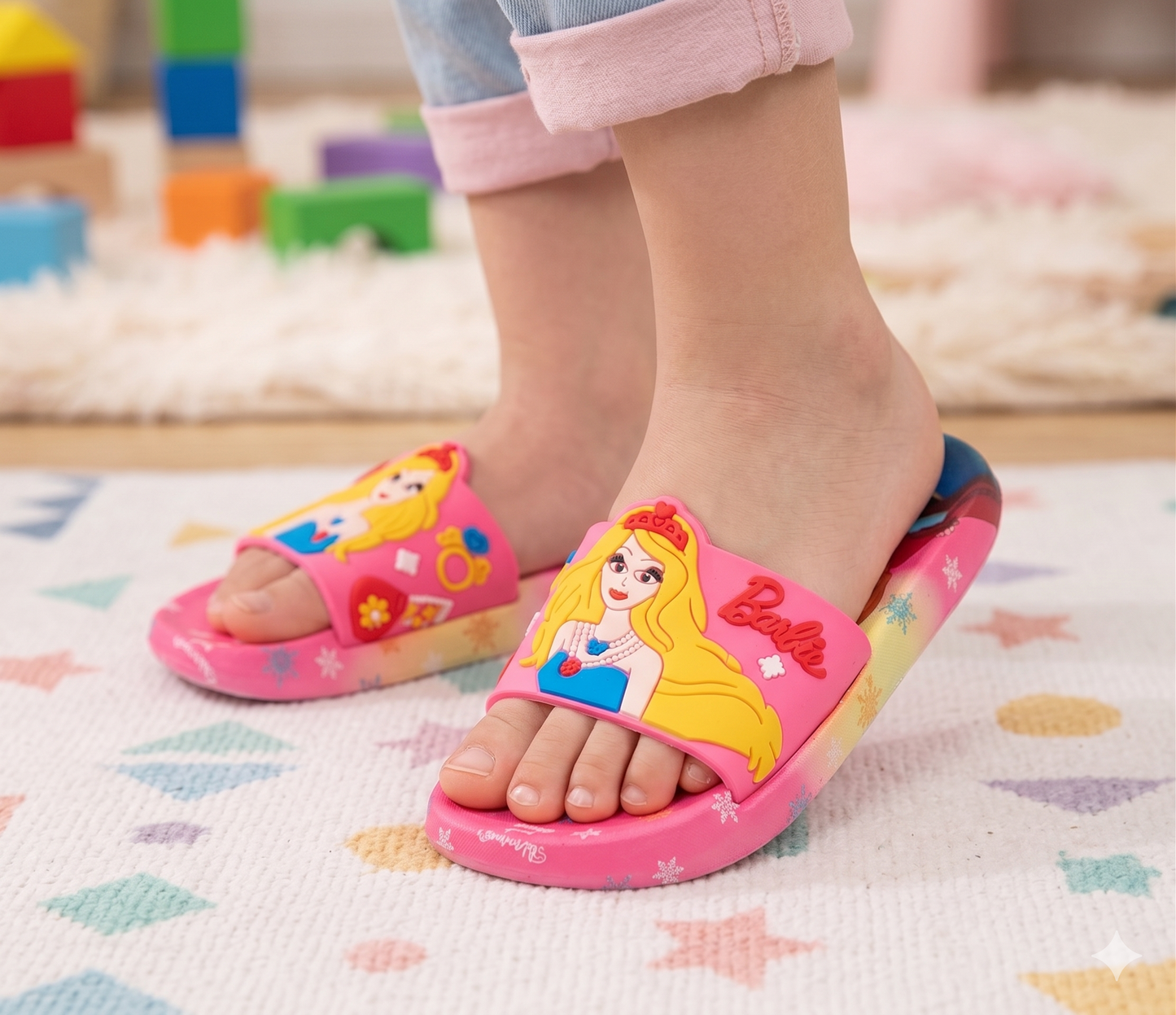 Barbie Theme Non Slip Summer Slipper for Kids Girls - ARS2