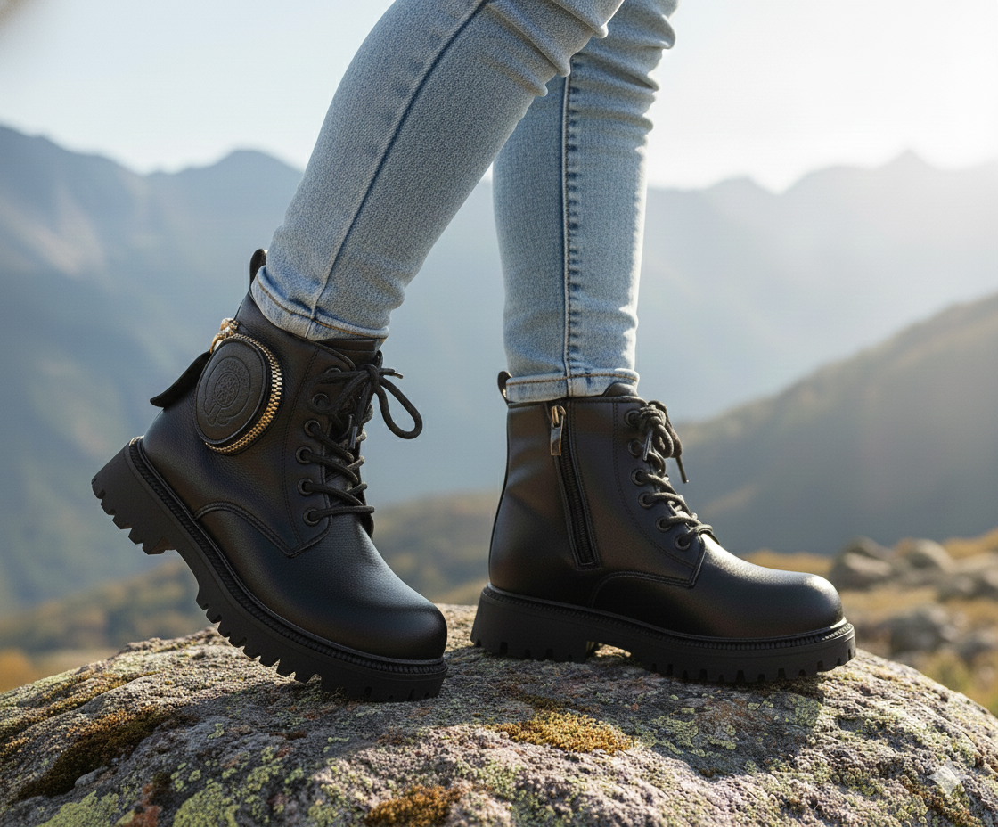 Premium Quality Stylish Long Boot for Kids - 2386 (BLACK)