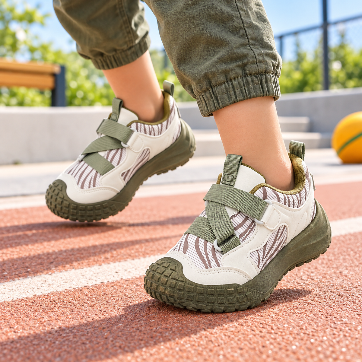 Premium Quality Sporty Look Sneakers for Kids - BMW0213 (Green)