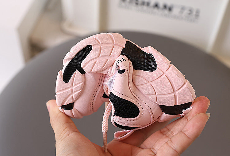 Imported Quality Trendy Look Sneakers for Kids - D019 (Pink)
