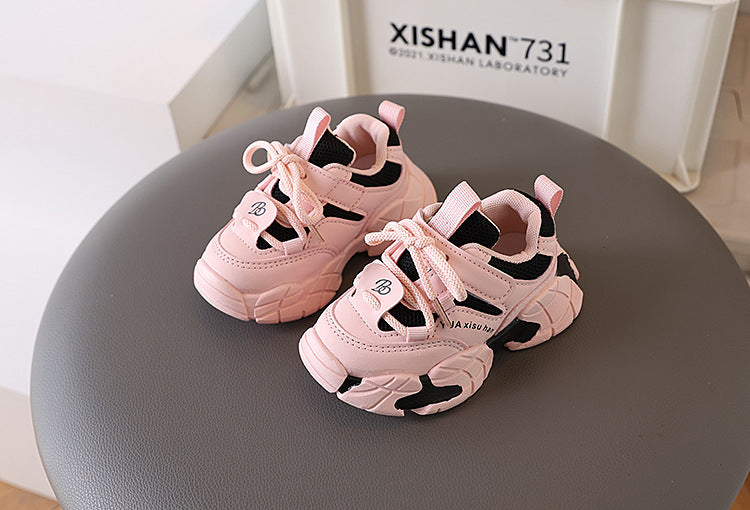 Imported Quality Trendy Look Sneakers for Kids - D019 (Pink)