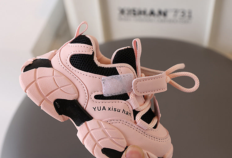 Imported Quality Trendy Look Sneakers for Kids - D019 (Pink)